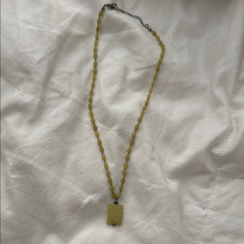Elegant Yellow Beaded Necklace